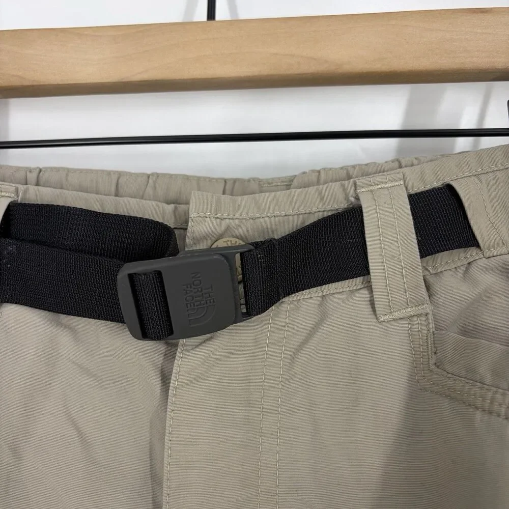 The North Face Pants Medium Mens Khaki Convertible Zip Off Cargo Nylon Outdoor